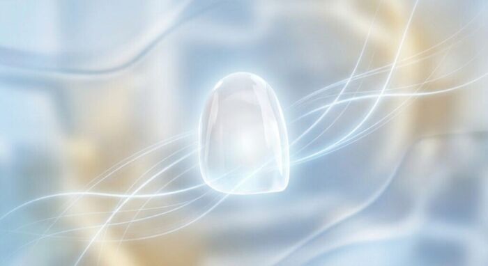 Dental implant in a digital illustration, close-up view.